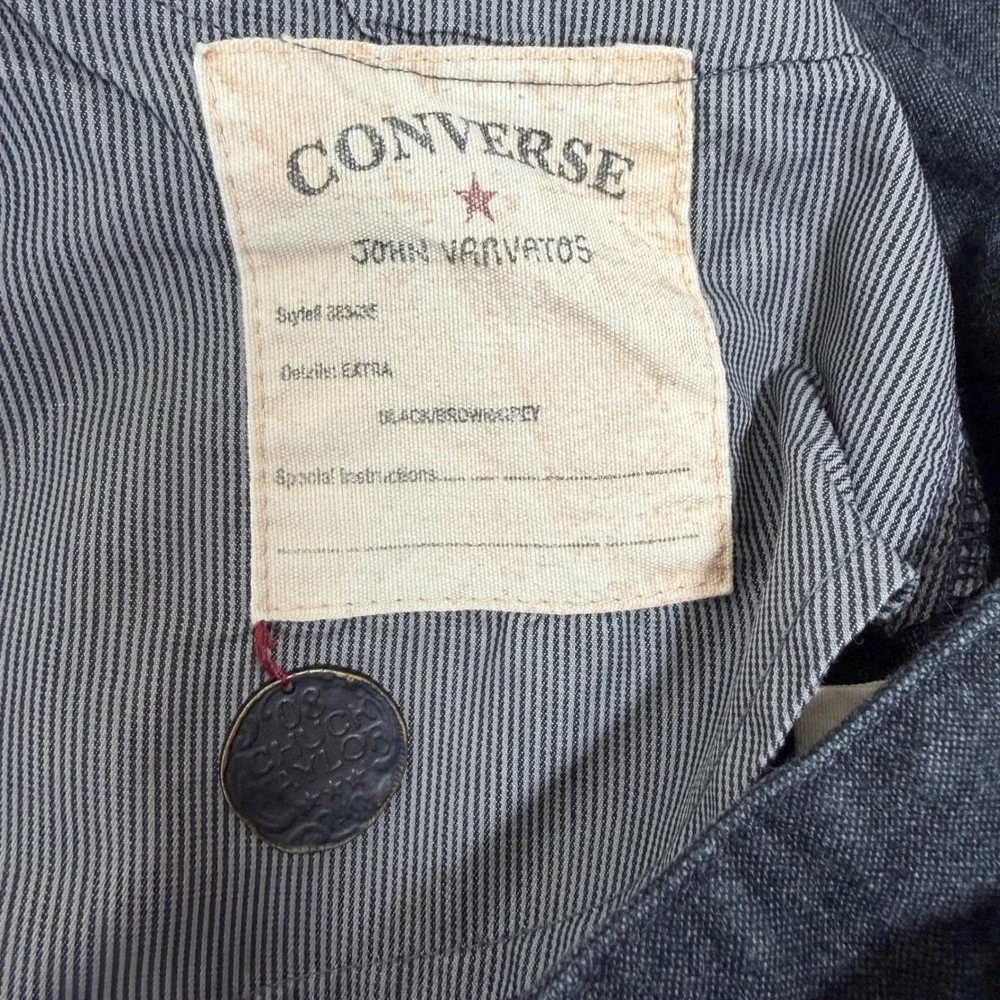 Converse x‎ John Varvatos Chuckin Slim charcoal Wash Denim Jeans Mens Size 32 - Picture 6 of 13